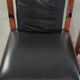 Elegant set of four black cowhide and wooden Art Deco dining chairs