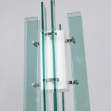 Vintage 60s chandelier in glass and plastic italian design
