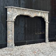 Regency fireplace in grey Ardennes marble, 18th century
