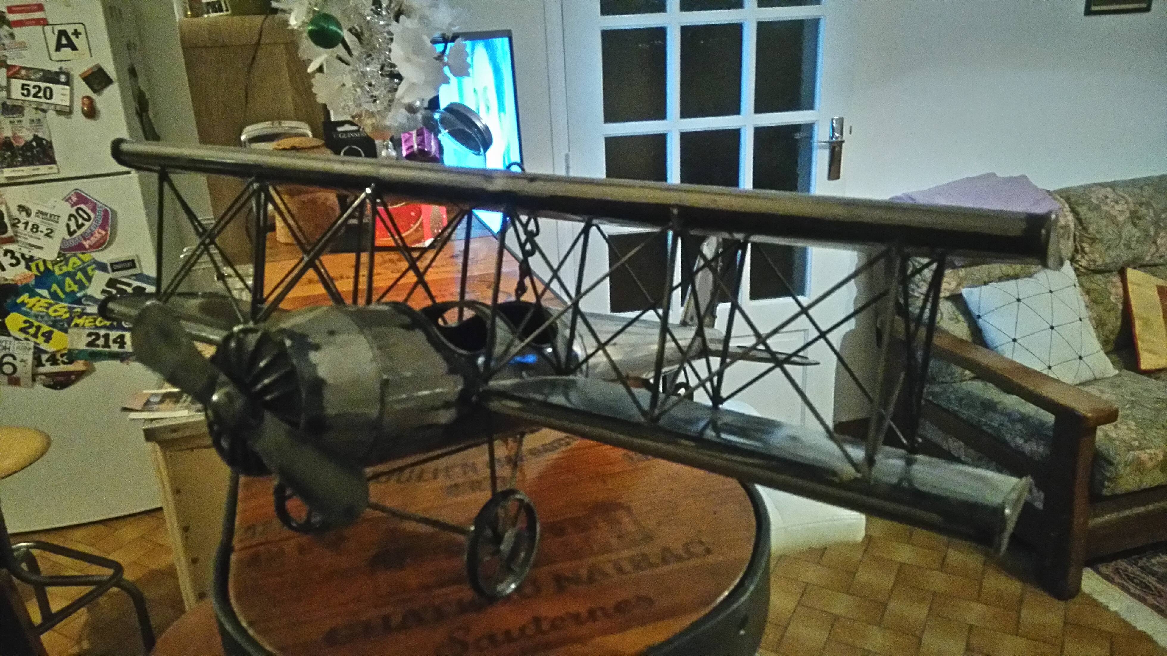 Biplane metal plane