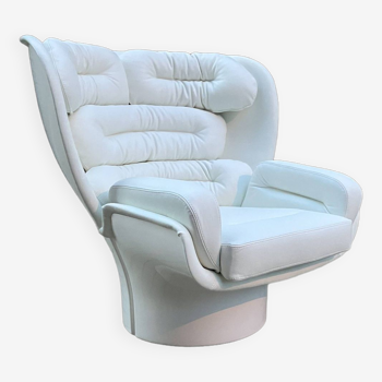 Chaise Elda Joe Colombo Longhi blanche, état neuf !