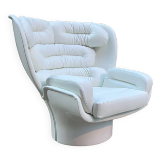 Chaise Elda Joe Colombo Longhi blanche, état neuf !