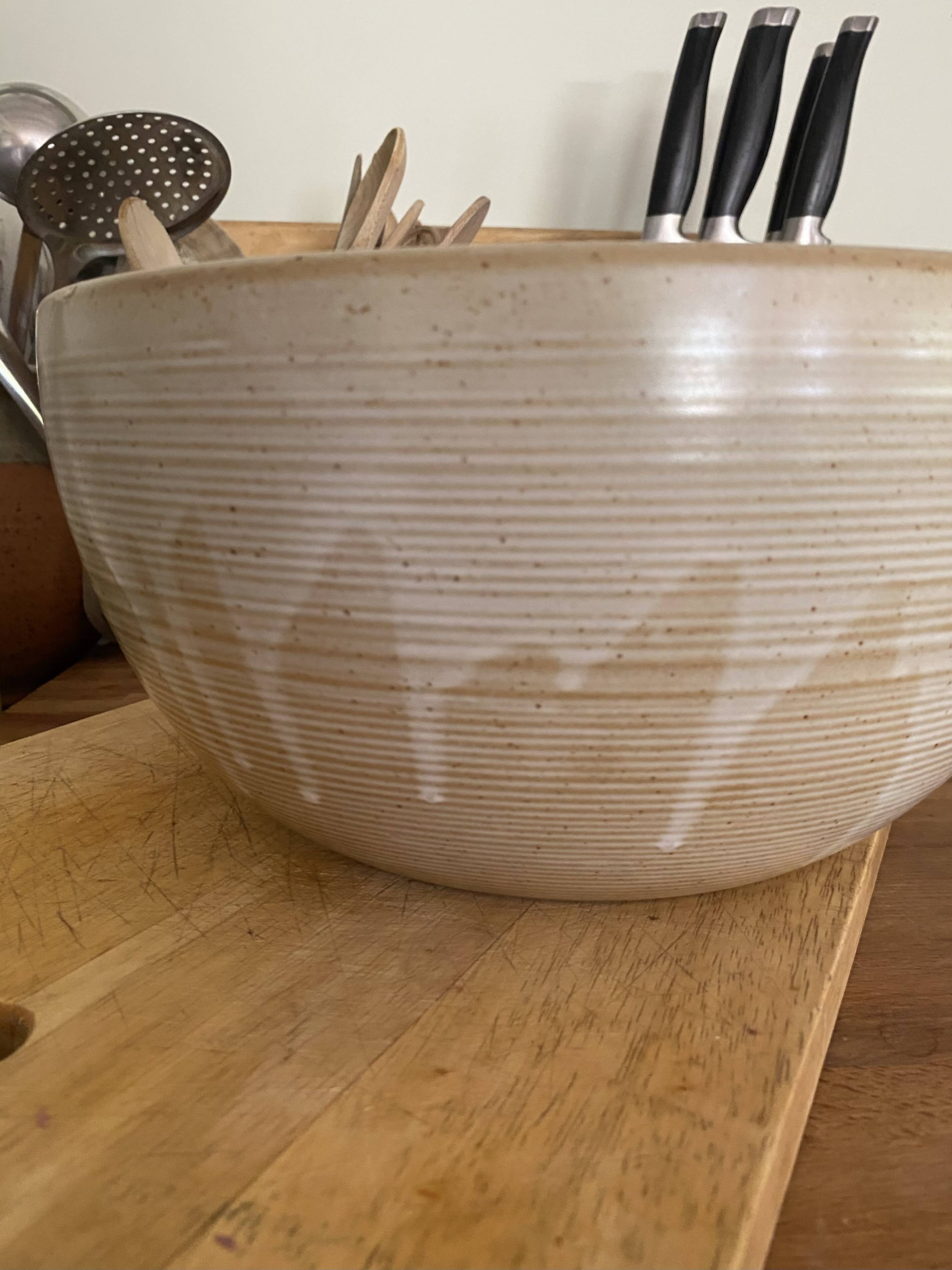 XXL enamelled stoneware salad bowl