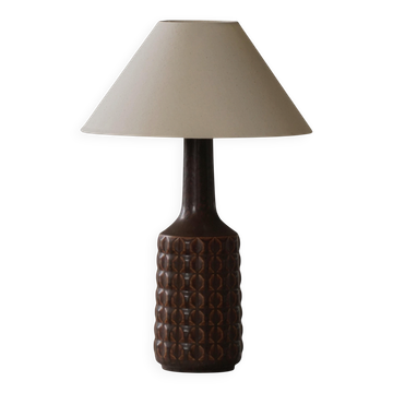 Lampe de table moderne danoise en céramique, émaillée en brun, Desire Stentøj, Danemark, années 1960