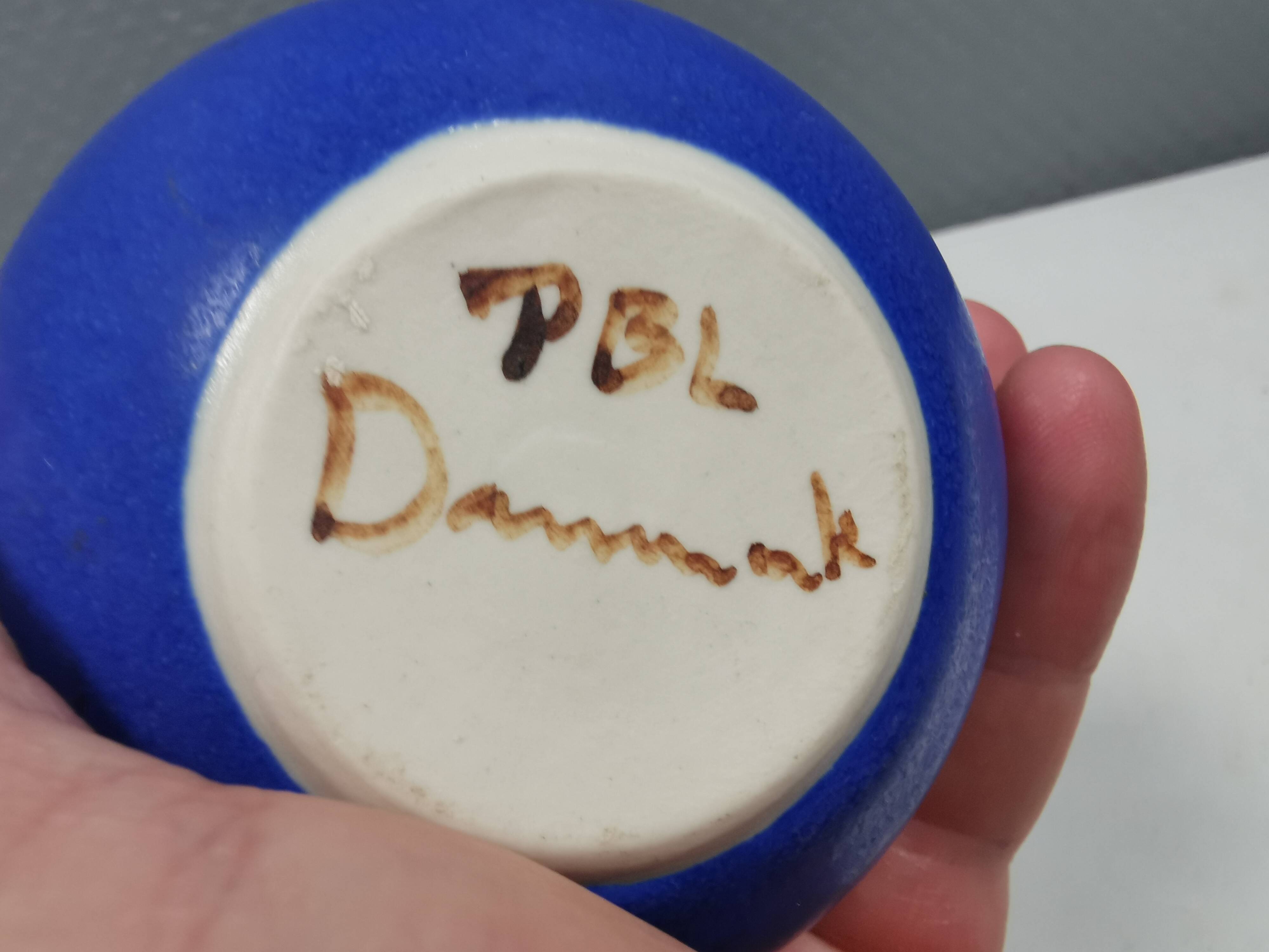 Two beautiful small vases by Preben Brandt Larsen (PBL) Denmark 1980s