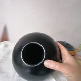 Karlsruhe Majolica ceramic ball vase