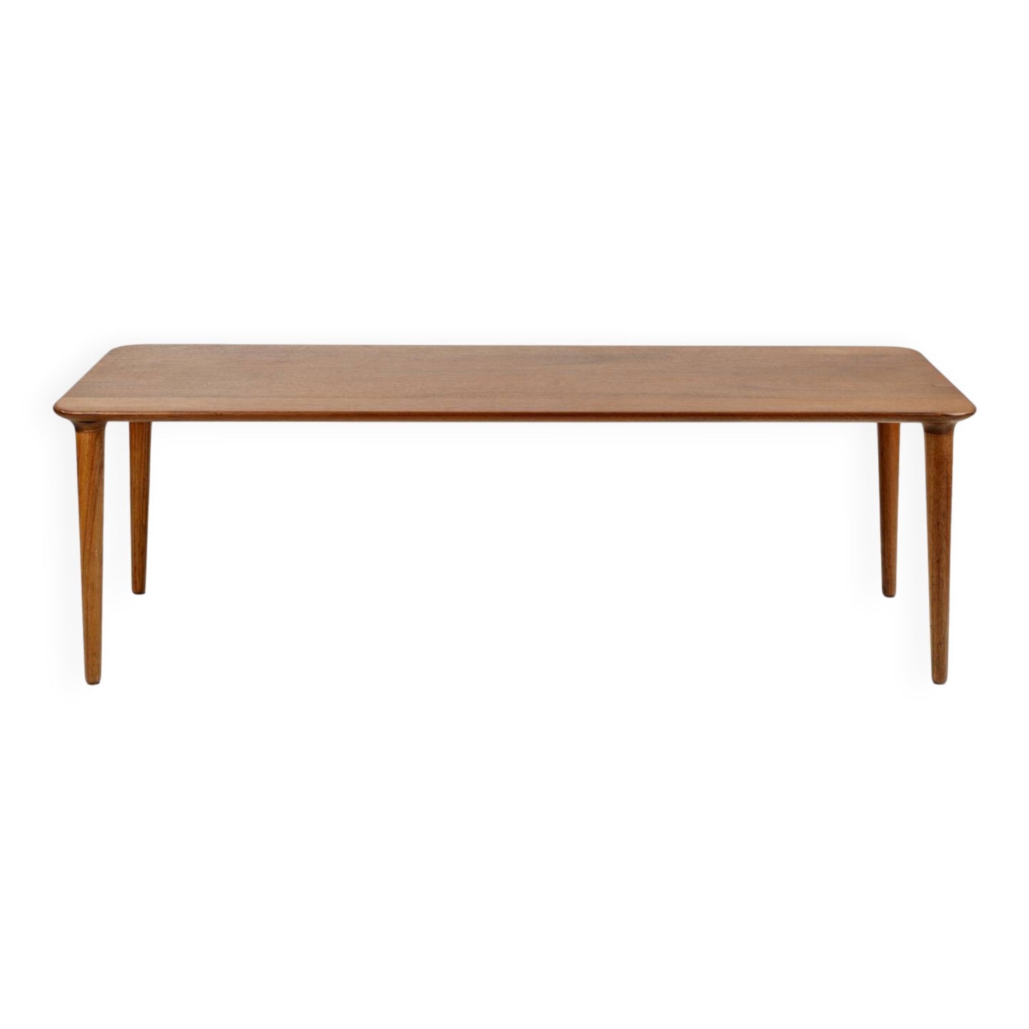 Norwegian classic solid teak coffee table. Norway, 1970s