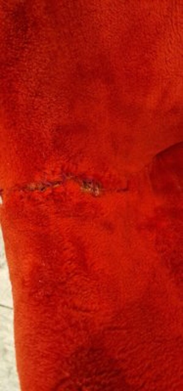 Chaise Egg en tissu rouge original par Fritz Neth, 1965