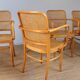 Set of 4 wooden and cane chairs model Prague 811 by Josef Hoffmann