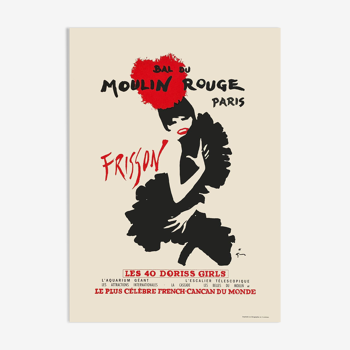 Affiche Moulin Rouge "Frisson" par René GRUAU