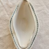 Old Saint-Amand ironstone sauce boat model 4022 - Blue floral rim