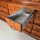 Antique very large American oak grain / apothecary cabinet, ca 1900