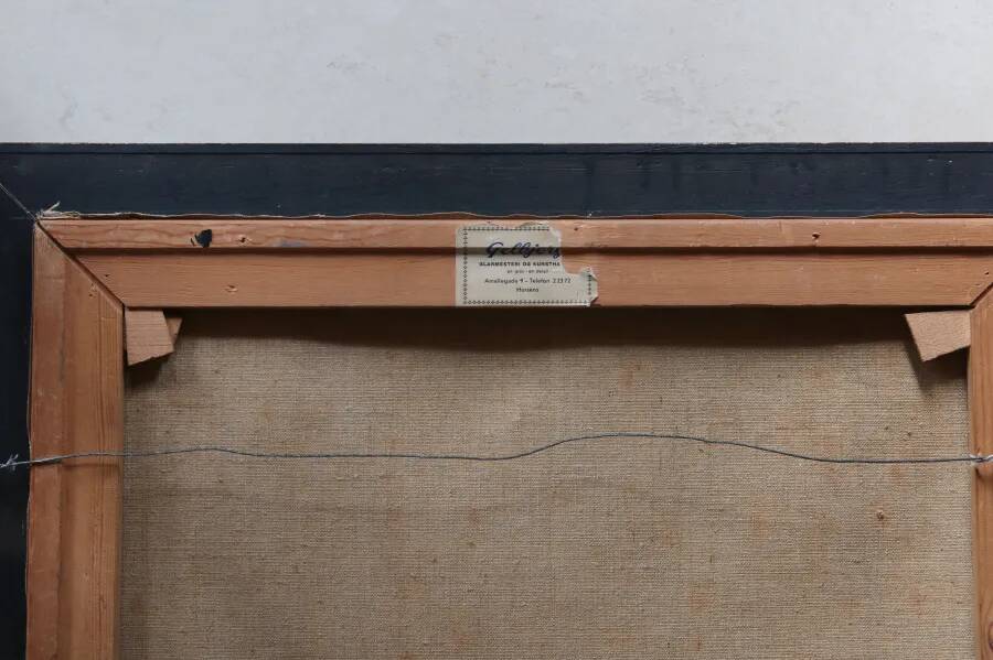 Peinture à l'huile postimpressionniste danoise de E.S. de Horsens