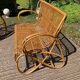 Vintage rattan lounge bench and 2 armchairs