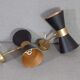 Pair of sconces black, in 1950s style