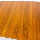 Danish Round Teak Dining Table with Extensions, 1970s