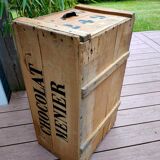 Former Chocolat Menier advertising wooden box