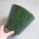 Green ceramic ADCO planter / flower pot, Vintage Dutch ceramic