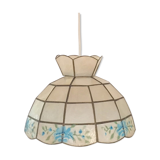 Suspension vintage nacre et laiton