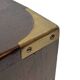 Vintage set of wooden bedside tables in military campaign style design