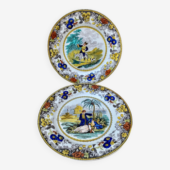 Assiettes Creil le roi d’Yvetot