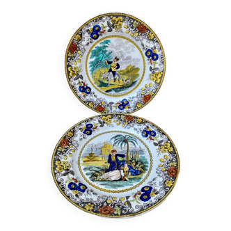 Assiettes Creil le roi d’Yvetot