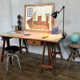 Former desk of architect work console table modernist vintage