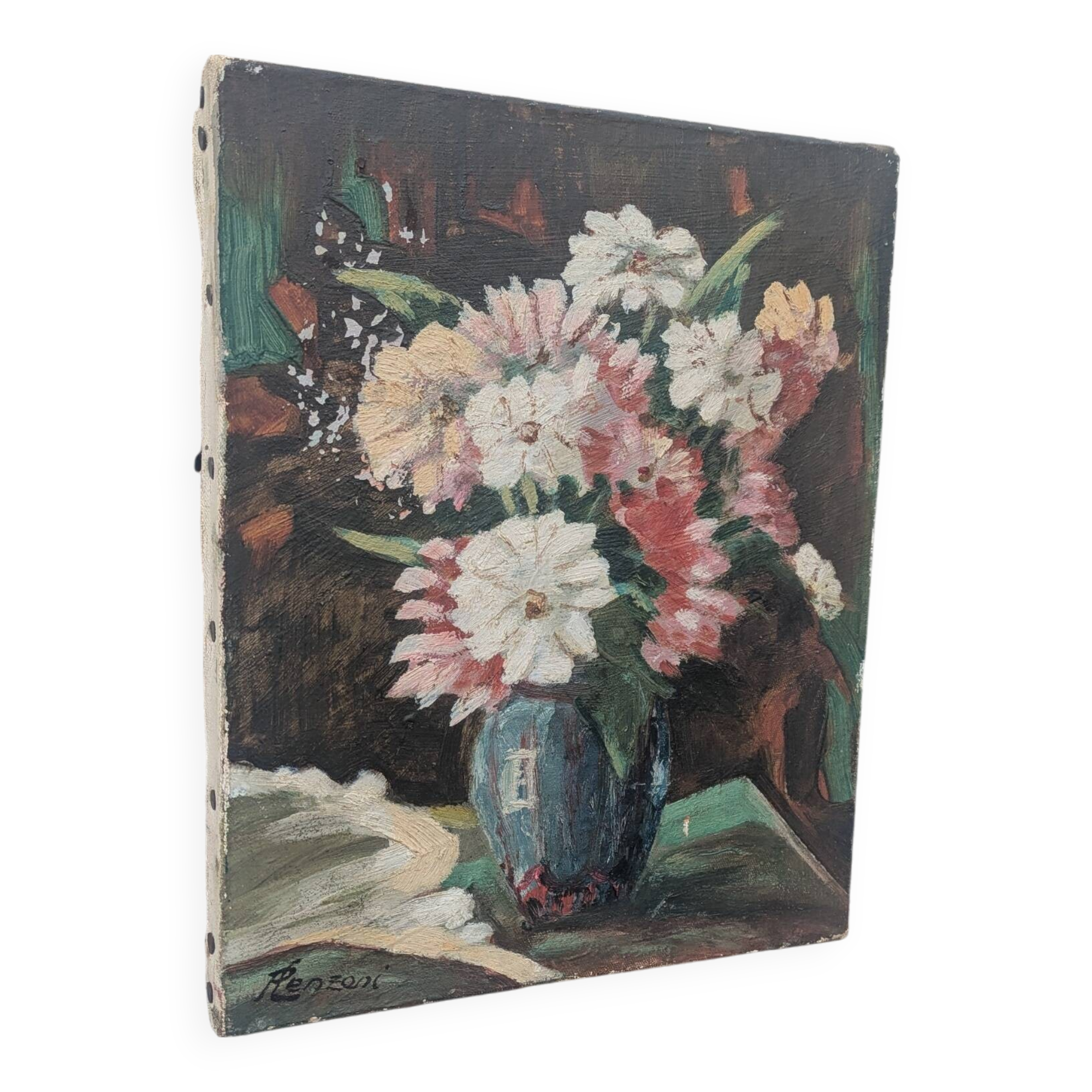 Tableau ancien, bouquet