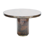 Table véritable écailles de tortue et laiton par Ottini Milano 1973