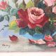 Tableau bouquet de fleurs, nature morte, signée Louis Andrey, huile sur toile, milieu XXème