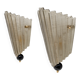 Pair of Modern Italian Murano Glass Textured Wall Sconces