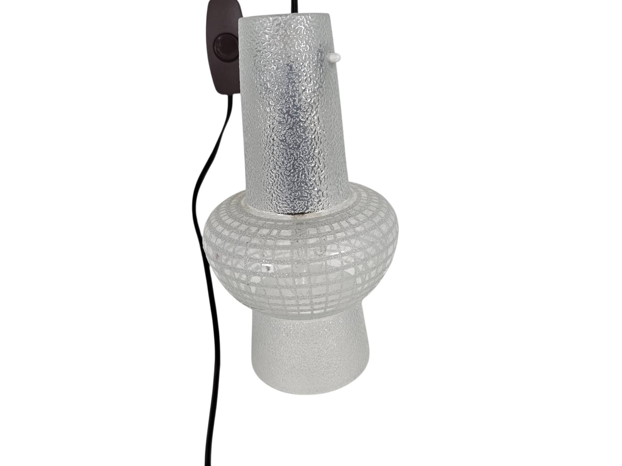 Suspension design néerlandais - Philips - modèle NX 14 - verre satiné - années 50 - Louis Kalff