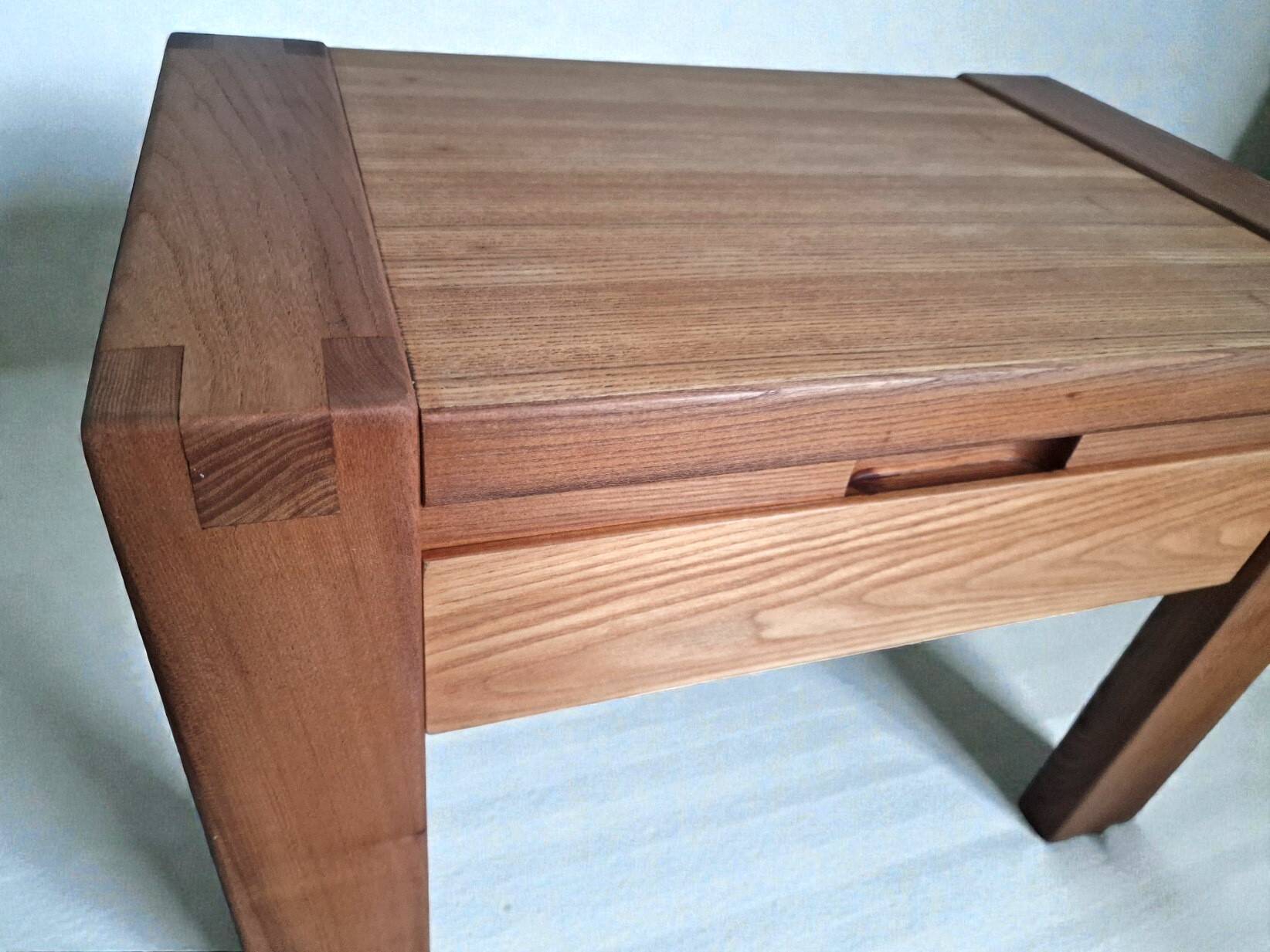 Monopoly-style elm bedside table regain