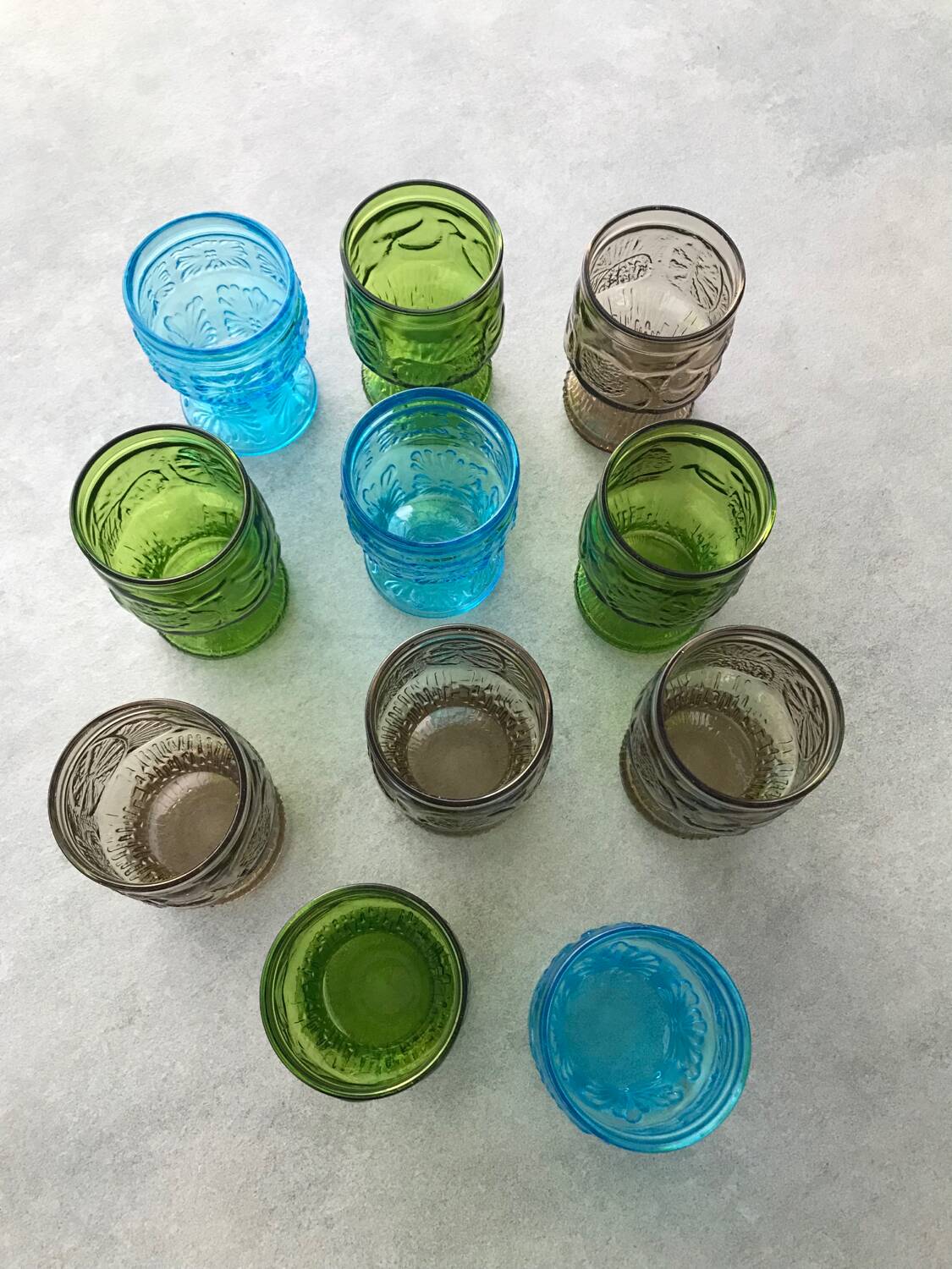 11 verres - vintage italien