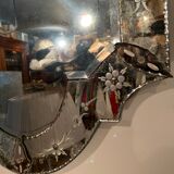 Venetian mirror beveled nineteenth century Napoleon III