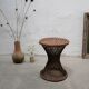 Table d'appoint diabolo vintage en rotin