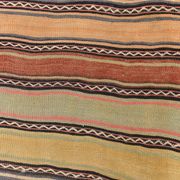 5x9 Kilim Colorful Striped Wool Kilim Rug, 152x271Cm