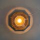 Octagonal ceiling light in brown glass and brass base by Limburg, 1960s, Germany.