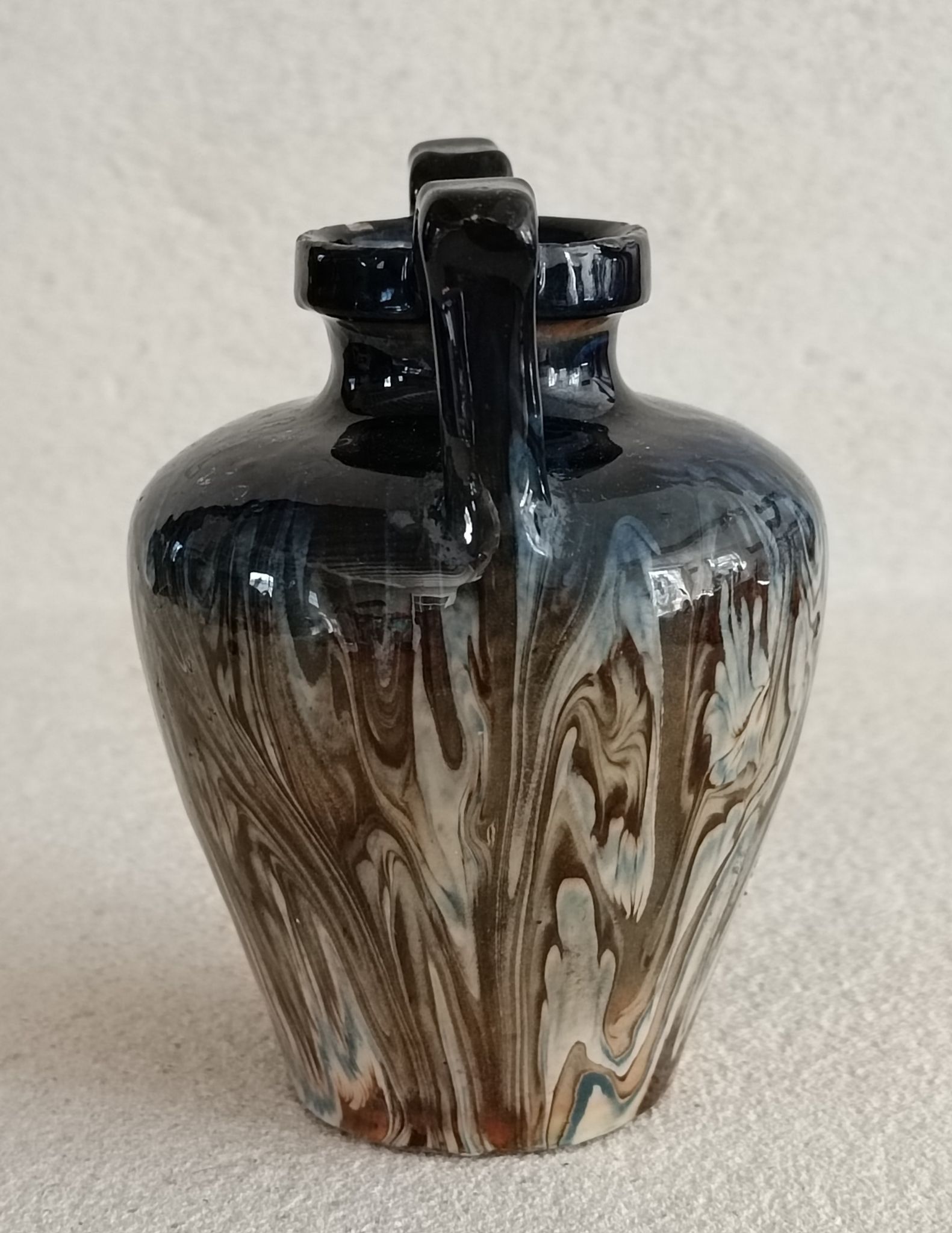 Vase décor jaspé