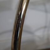 Desserte roulante verre et metal doré 1970