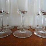 6 flutes champagne crystal cut art deco style