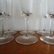 6 flutes champagne crystal cut art deco style
