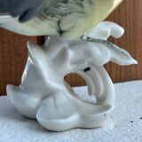 Bird numbered and signed Karl Ens, in Saxon porcelain, nineteenth century