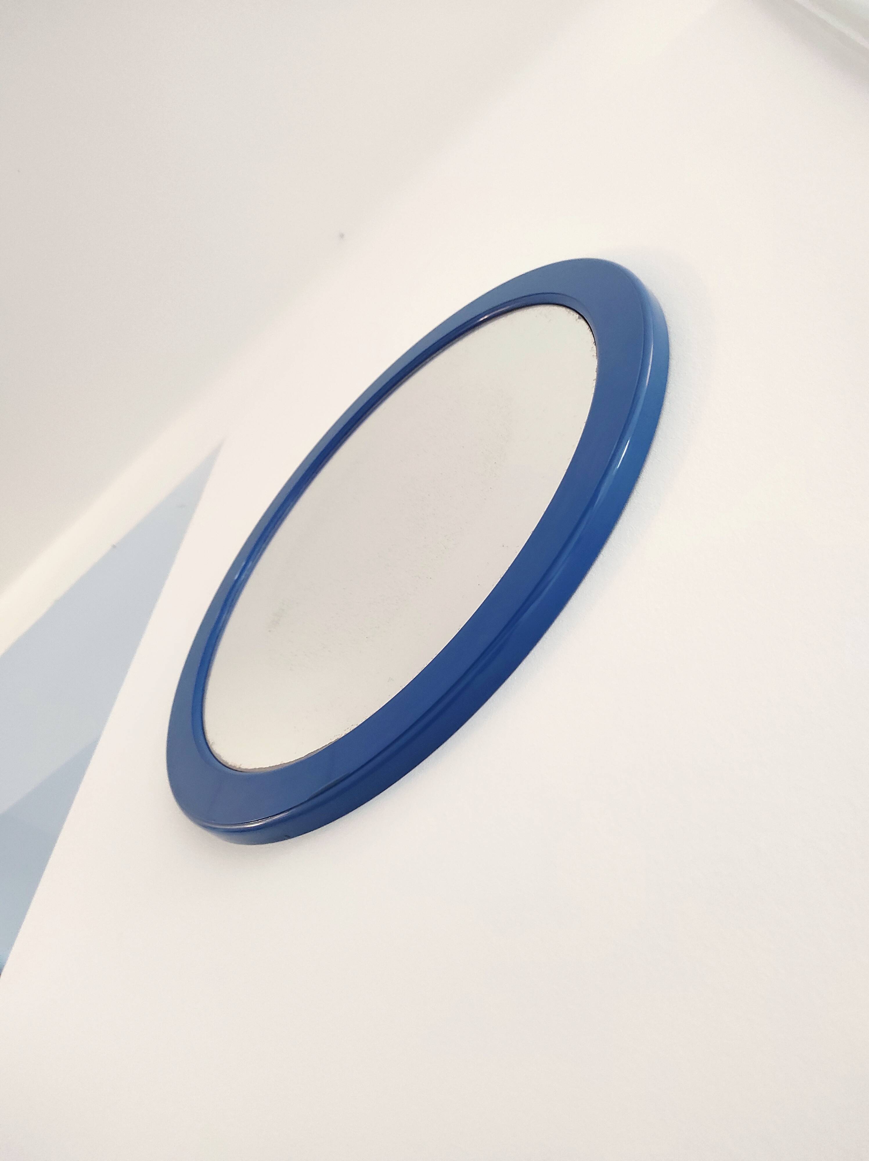Miroir rond bleu, 1970