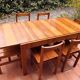 Table & 6 chaises en pin massif Années 80