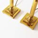 Vintage pair of Brass Column Table Lamps - 1970's Hollywood Regency Lamps