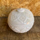 Bonbonnière Boule Boite Ancienne Opaline Blanche Vintage #C894