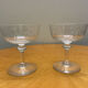Pair of old champagne glasses