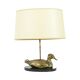 Lusterie Deknudt Duck Table Lamp Brass Marble Mid Century