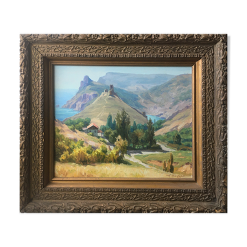 Painting - A. Chadoura Marine Balaklava Crimea Ukraine The Cembalo Fortress